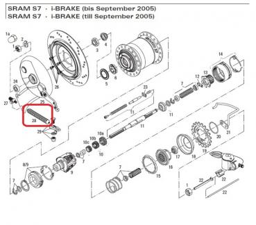 FALTENBALK-SET, SRAM i-BRAKE P5, S7, 1-PAAR